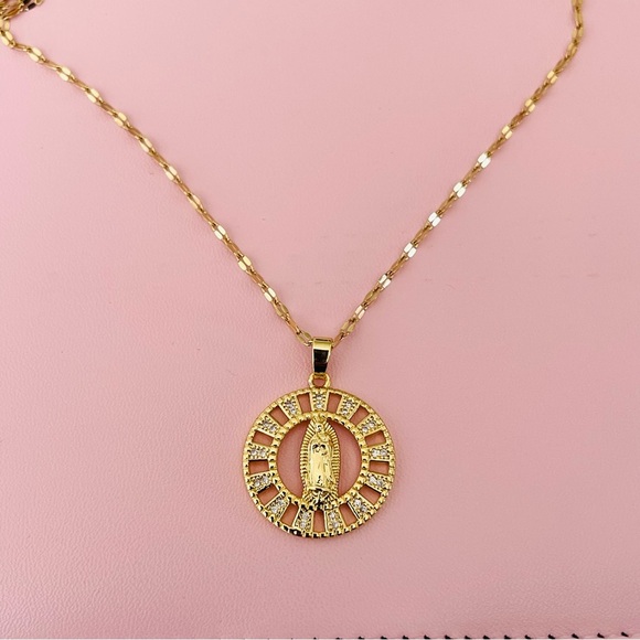 Jewelry - Gold Plated Virgin Mary Necklace 18”